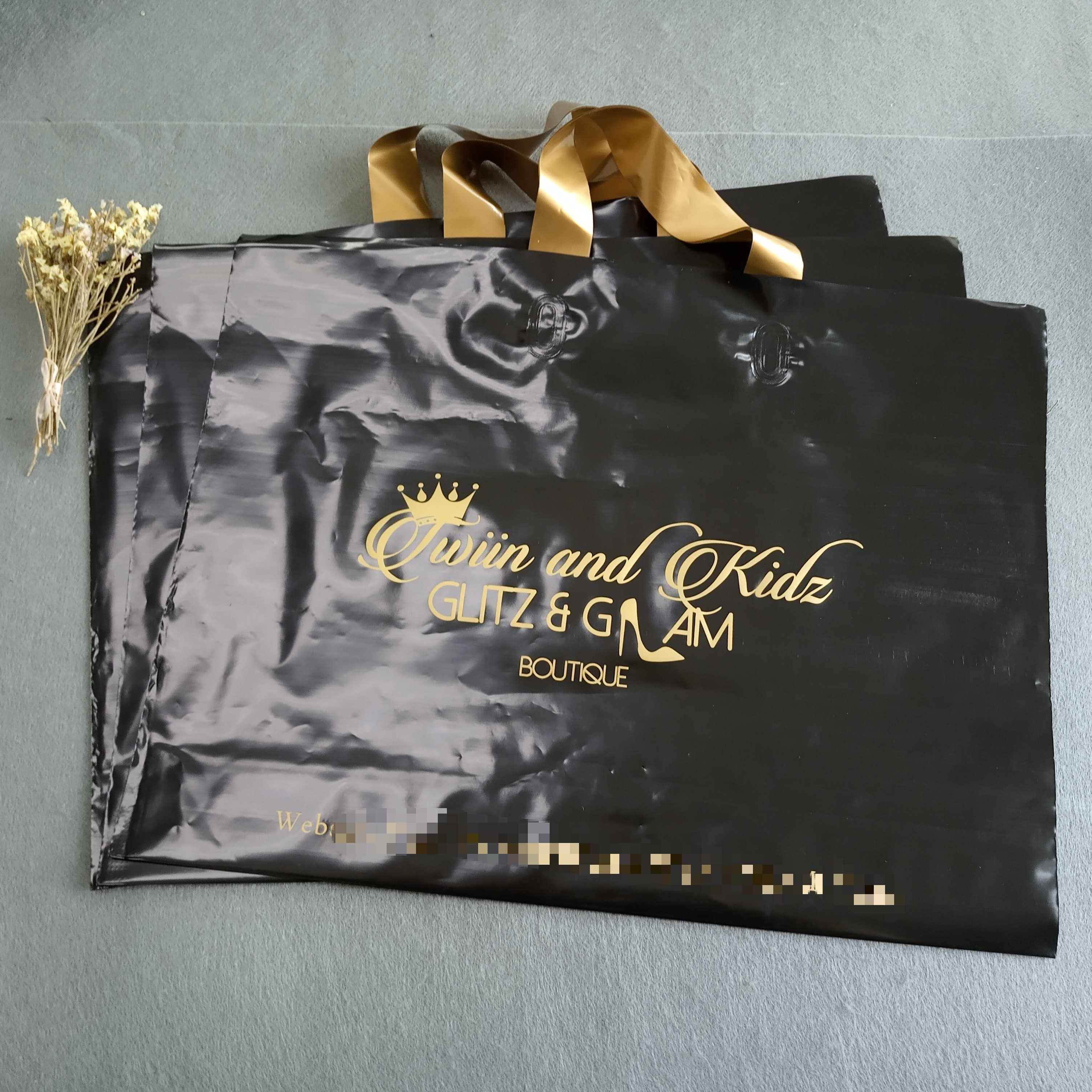 Store custom store plastic shopping bag with logo hdpe plastic shopping bags for clothing reusable plastic bags