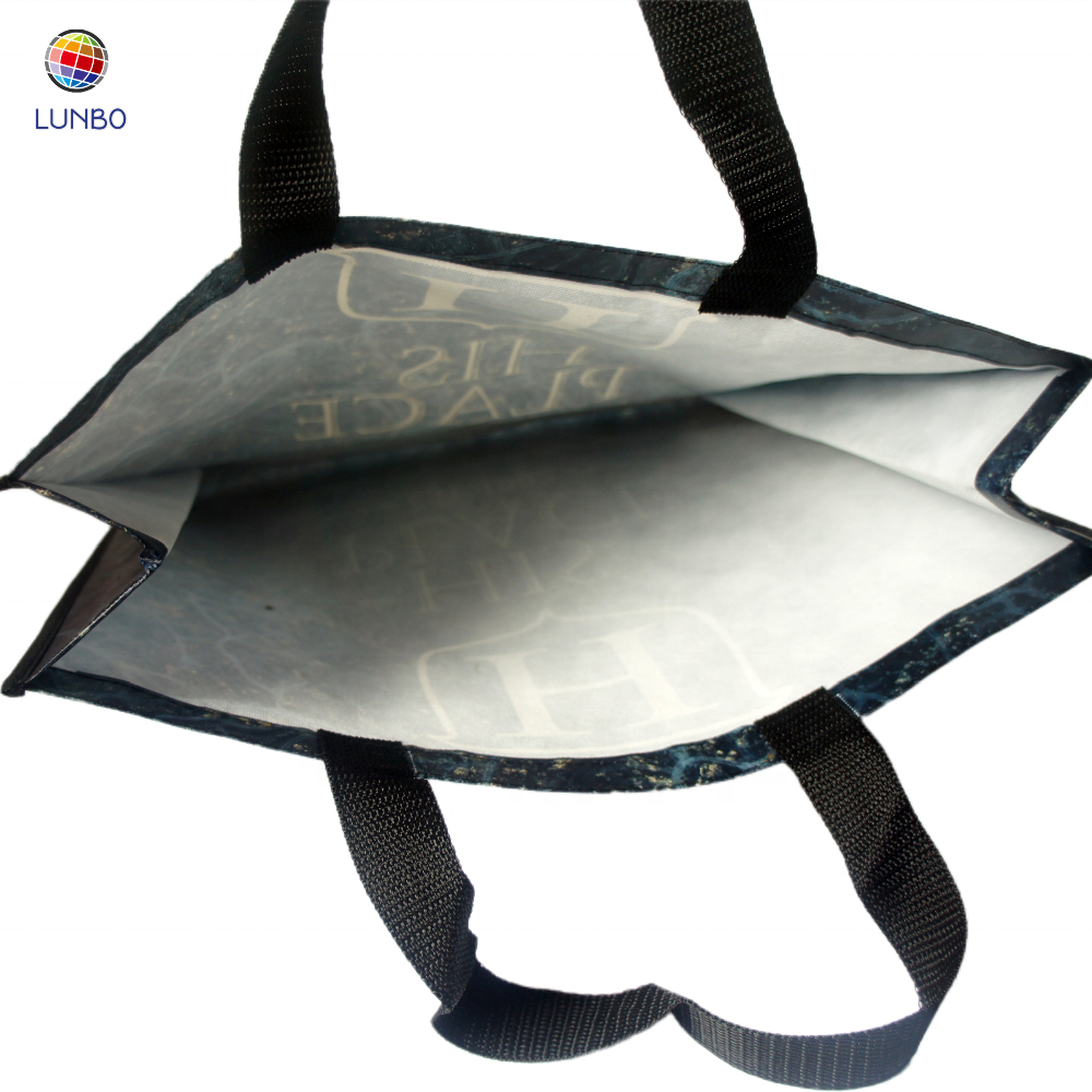 Custom Logo Printed Reusable Felt Fabric Tote Handle Non Woven Shopping Bags For Shoe Clothing Gift Packaging