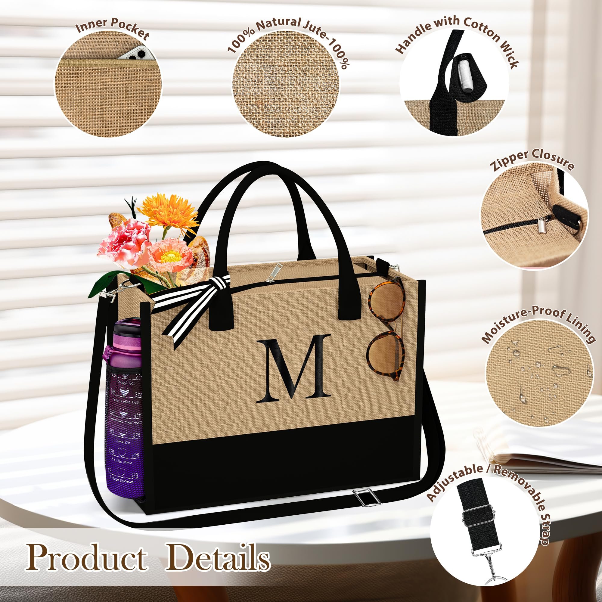 2023 Promotional Accept Custom Logo Ecological Durable Jute Gift Wedding Burlap Tote Storage Shopping Bag