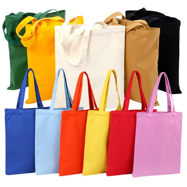 Customized Reusable Plain Blank Print Shopping Bag Cotton Canvas Tote Bag Fabric Bag With Logo