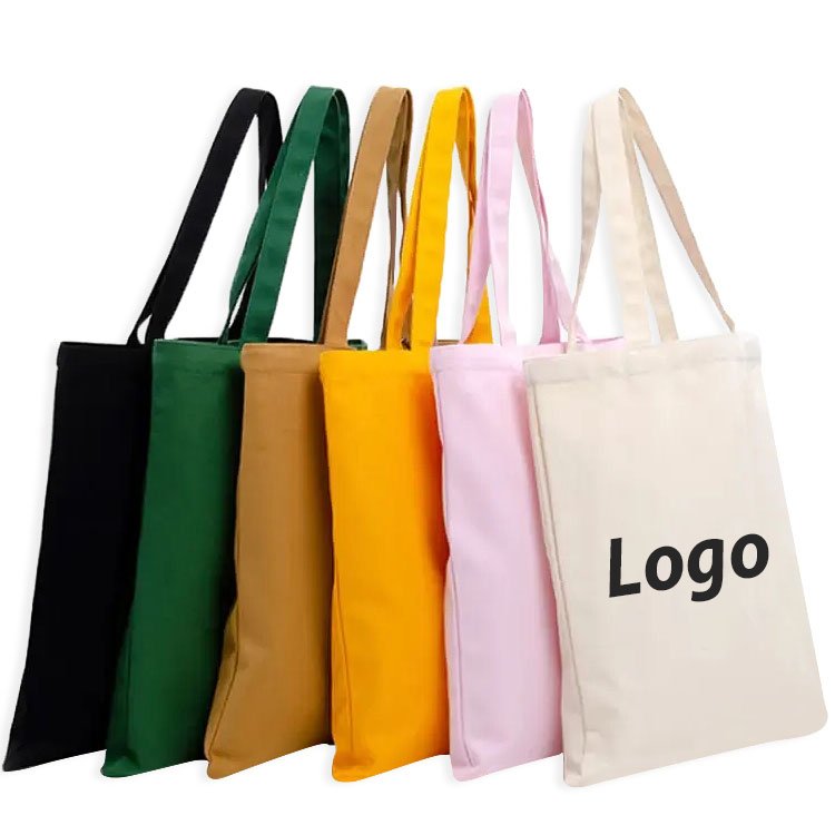 Customized Reusable Plain Blank Print Shopping Bag Cotton Canvas Tote Bag Fabric Bag With Logo
