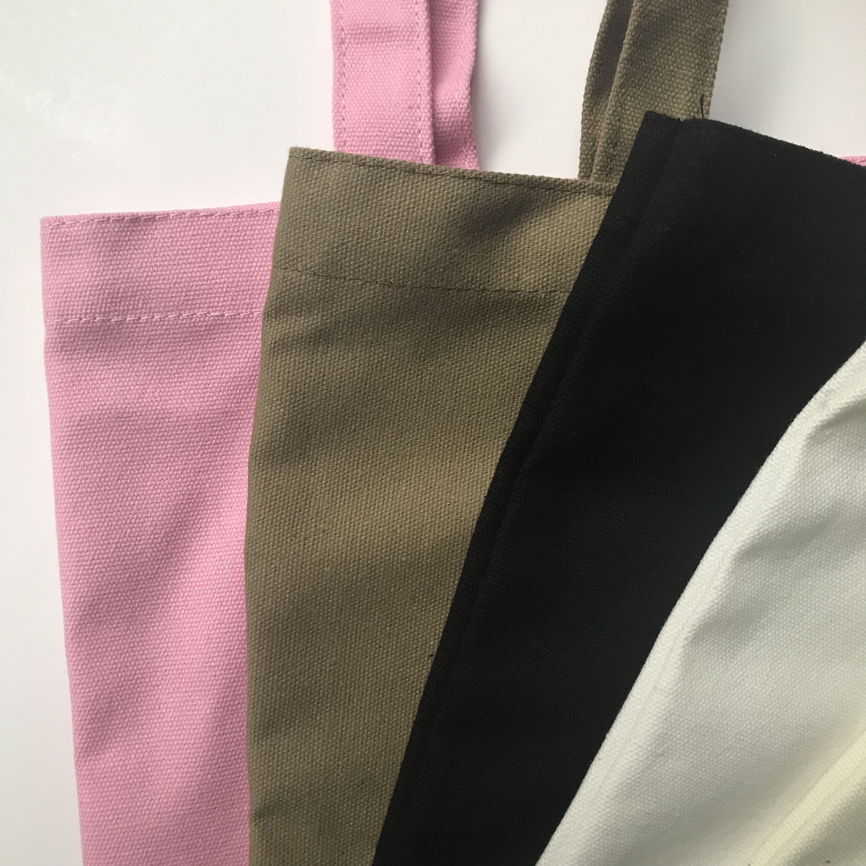 various colors blank extra large canvas grocery shopping bags with custom printed logos