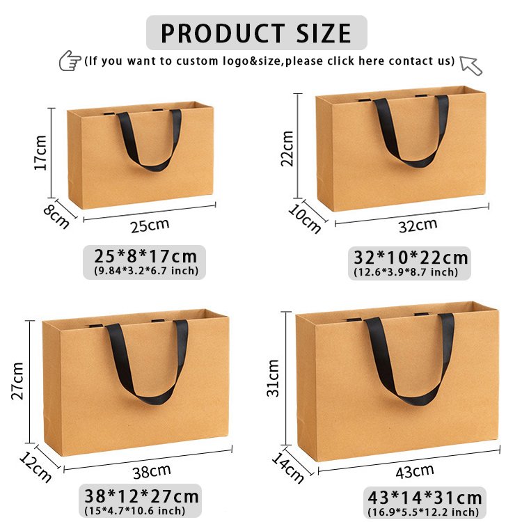 Sac Emballage En Papier Eco Friendly Packaging Bag For Gift Shoe Packaging Cardboard Bag