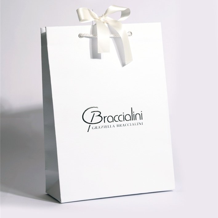 Customized private label ribbon bow gray jewelry cotton shopping bags with handle