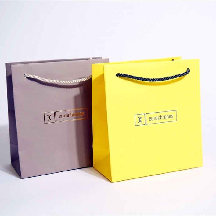 Customized private label ribbon bow gray jewelry cotton shopping bags with handle