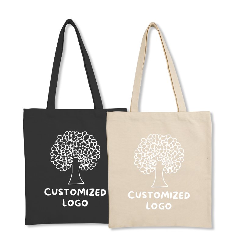 Best Shop Market Private Label Eco-Friendly Black White Blue Recyclable Shopping Tote Bags for Clothes