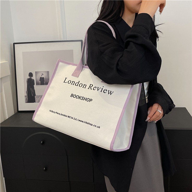 Green Recycle Women Travel Shopping Tote Bag Heavy Canvas Cotton Grocery Shop Bag For Outdoor With Logo Foldable