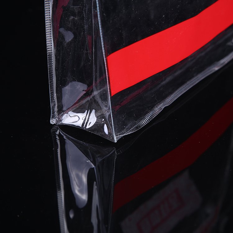 clear pvc bag tote shopping bag wenzhou packaging hang loop plastic packaging bag with botton