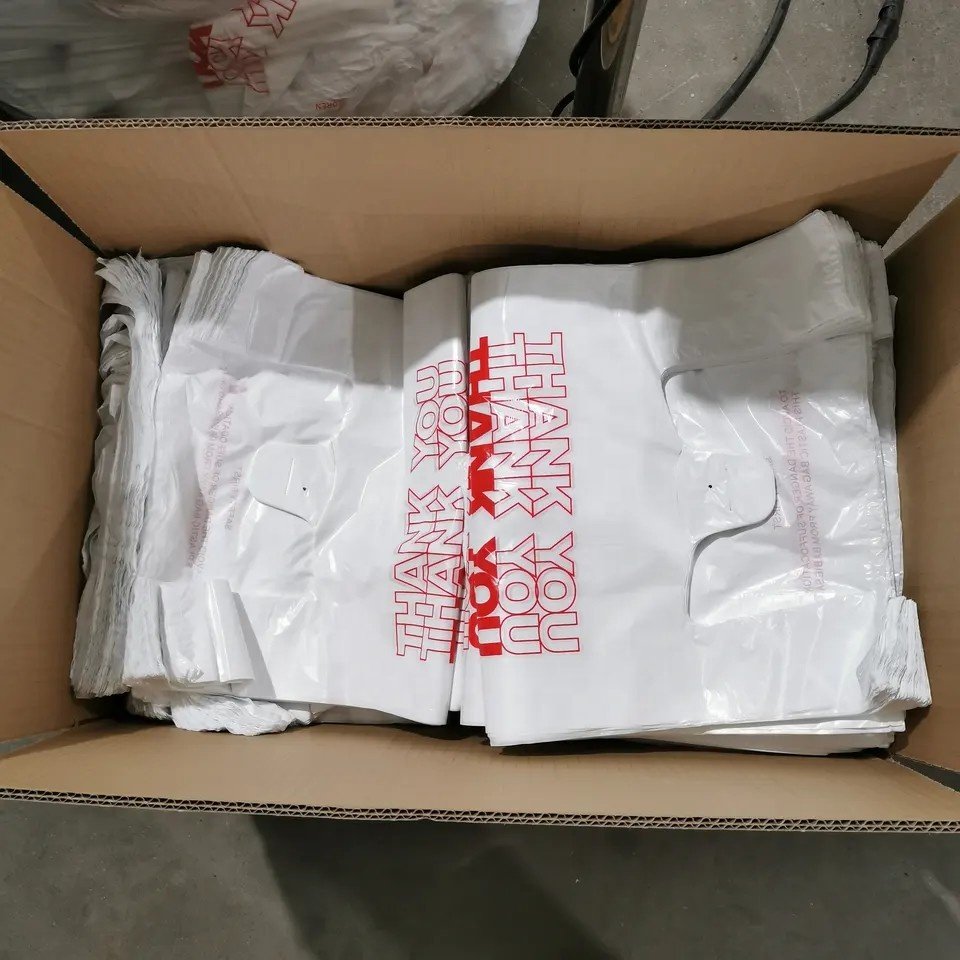 High quality Disposable plastic HDPE/LDPE t-shirt Carrier Shopping Polythene bag Supermarket grocery retail sack