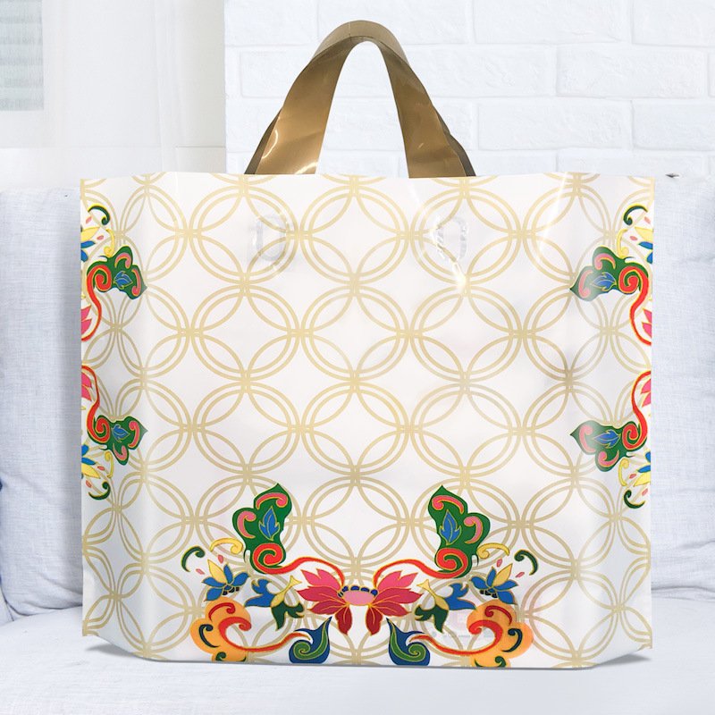 ODM OEM folding bag Canvas shopping bag Square Bottom HDPE Bag PET/PE Plastic Shopping Suit Packaging for Clothing with Handle