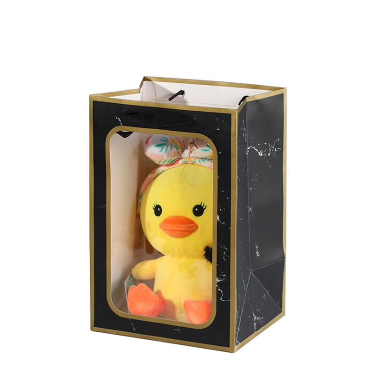 Factory Price Flower Carry Bag Marble Gift Bag Packaging Shopping Bag With Window