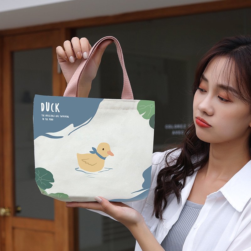 Cotton Canvas Handbags Shopping Shoulder Bag Cute Canvas Bag For Girls High-capacity Tote Bag