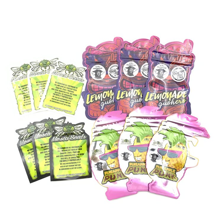 Food Recycle Resealable Custom Zip Zipper Customized 4x5 High Quality 3.5 Gram My Logo Lot Printed Edible 7cm x 9cm Mylar Bag