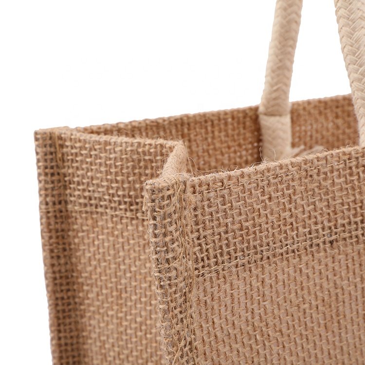 eco- friendly burlap tote bags reusable iso bsci preserve recycled cotton jute shopping tote bag 12 in tote jute