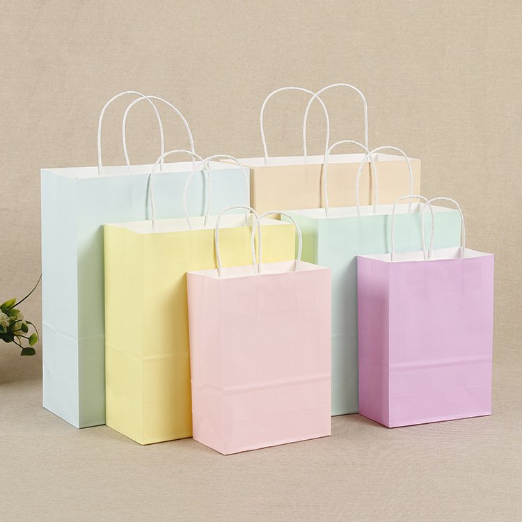 Customize Mint Green Modern Luxury Boutique Shopping Bags Colourful Paper Carry Bags with Logo Print for Retail