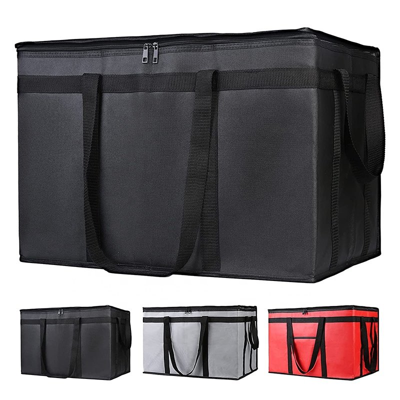 Custom Friendly thermal Insulated Food Delivery Bag,Grocery Tote Insulation shopping Bag with zipper