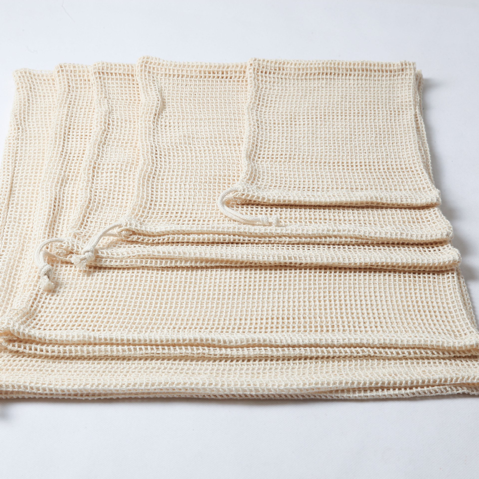Reusable Mesh Cotton String Net Market Shopping Bag For Grocery Outdoor Packing, Storage, Fruit, Vegetable