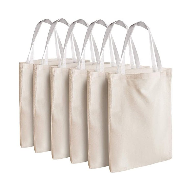 Blank plain factory custom Large Capacity Cloth portable Shopping Tote Canvas Fabric Cheap Promotional Cotton Bag