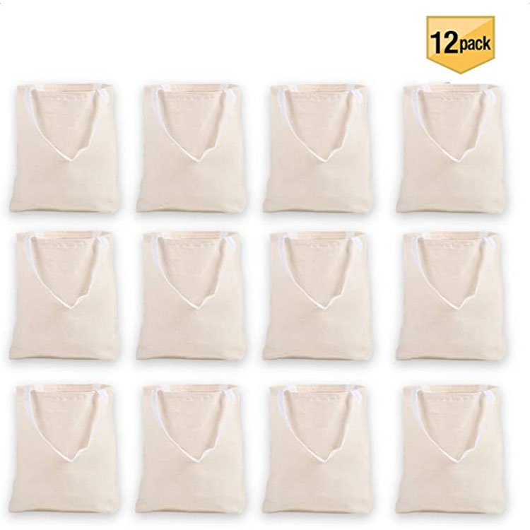 Blank plain factory custom Large Capacity Cloth portable Shopping Tote Canvas Fabric Cheap Promotional Cotton Bag