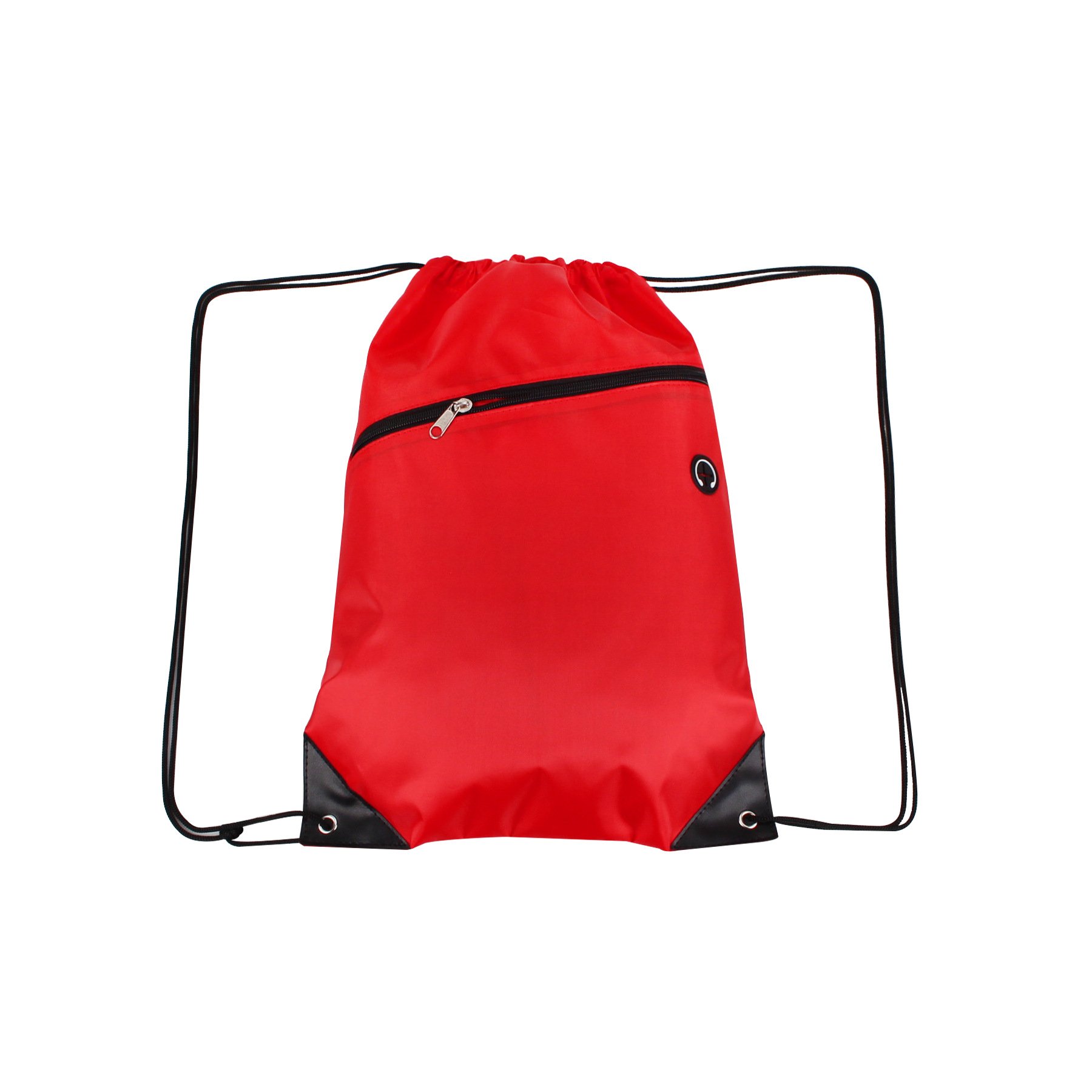 Professional Draw String Sack Pack With Logo Designer Custom Polyester Sport Drawstring Bags Custom String Backpack With Zipper