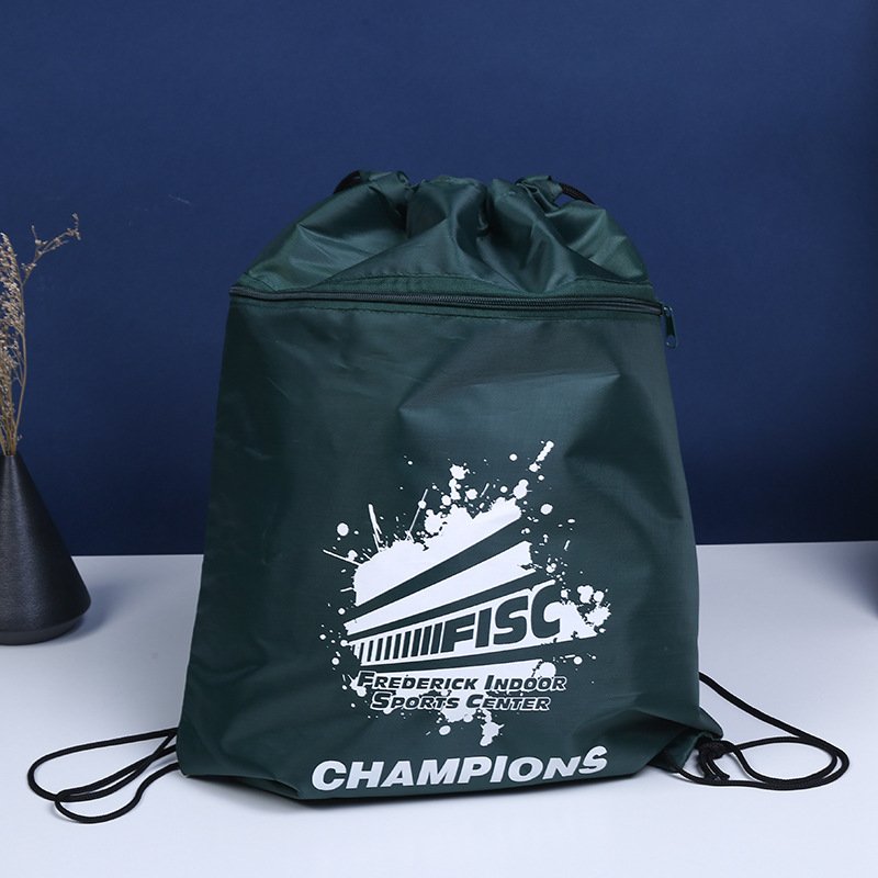 Custom Shopping Bags Durable Cheap 210D Nylon Pull String Custom Logo Drawstring Bag Sports Backpacks Drawstring