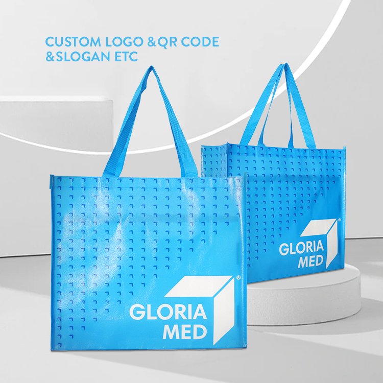 Promotional Cheap Folding Non-Woven Laminated Shopping Bag With Logo For Market