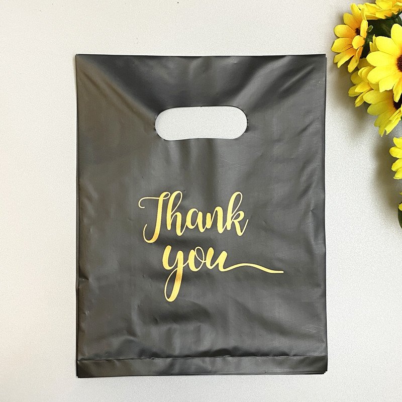 Custom Print Logo High Quality Plastic Shopping Bag Plastic packaging Die Cut Handle Carry Bag