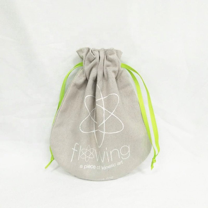 Custom Cotton bags gift bag small cotton drawstring bag for candle packaging