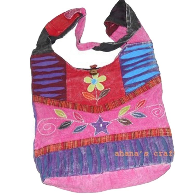 High Quality Cotton Shopping Bags with Patchwork Embroidery Design Globally Bulk Supplied Beach Shoulder Travel Great Gift Idea