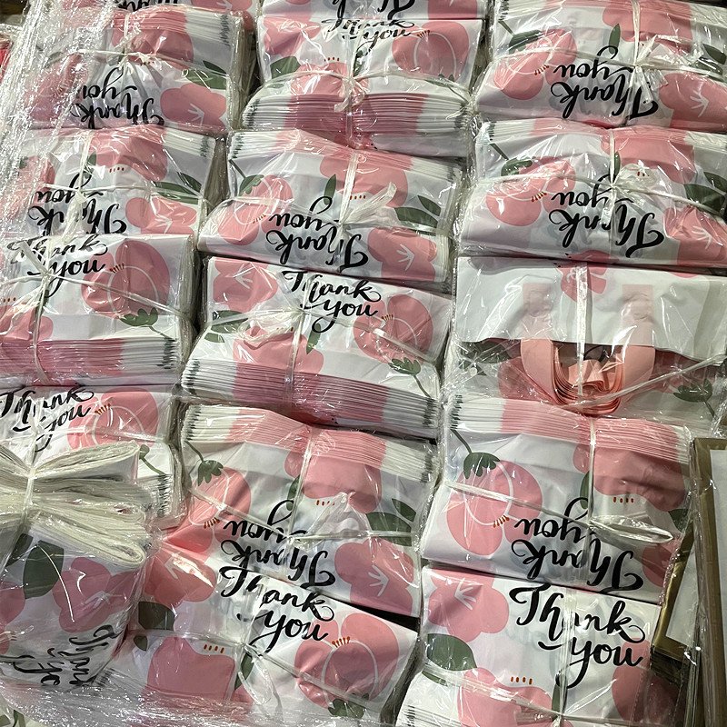 Oke Yiwu Factory Spot Wholesale Plastic Gift Bags HDPE Clothing Store Shopping Bags Thank you For Your Handbag