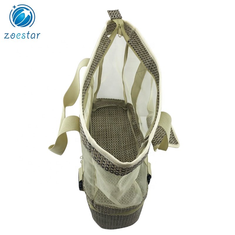 2 in 1 Ladies Big Knitted Nylon Mesh Tote Shoulder Bag with Cooler Compartment Daily Office Beach Shopping Bag