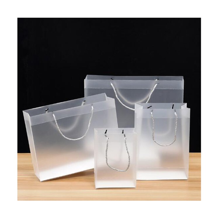 Wholesale Custom Plastic Bags With Logo Recyclable T-shirts Bag Die Cut Handle Groceries Business Promotion clear Shopping Bags