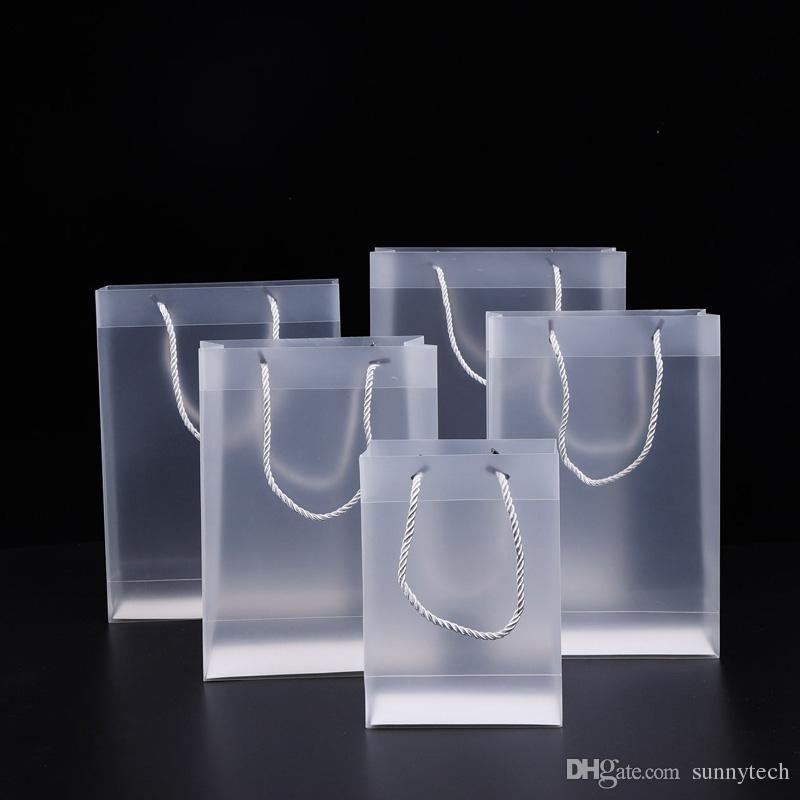 Wholesale Custom Plastic Bags With Logo Recyclable T-shirts Bag Die Cut Handle Groceries Business Promotion clear Shopping Bags