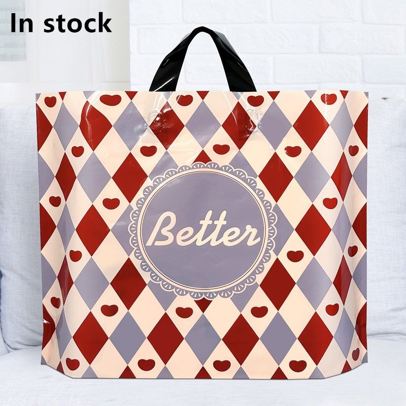 Plastic Bags Spot Wholesale Thank You For Carrying Fashion Clothing Store Shopping Bags Thickened Gift Bags with handle