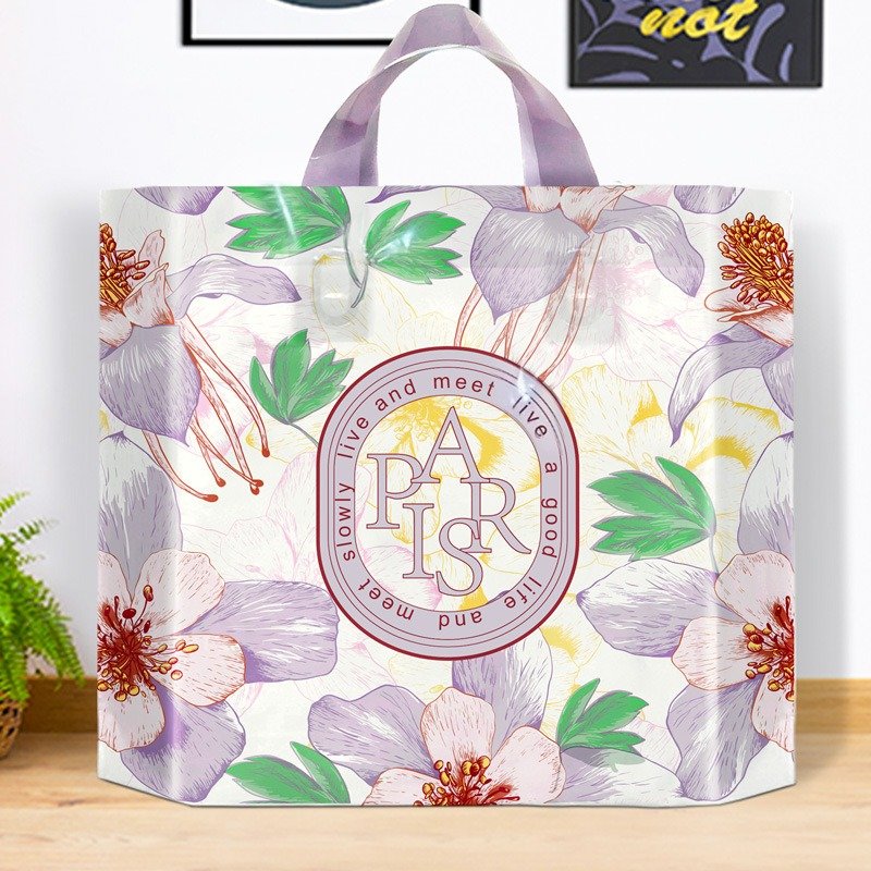Plastic Bags Spot Wholesale Thank You For Carrying Fashion Clothing Store Shopping Bags Thickened Gift Bags with handle