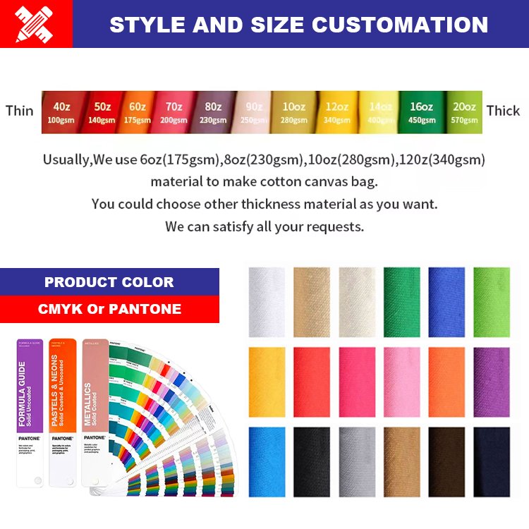 Customized top grade pink 100% cotton shopping tote bag with zipper