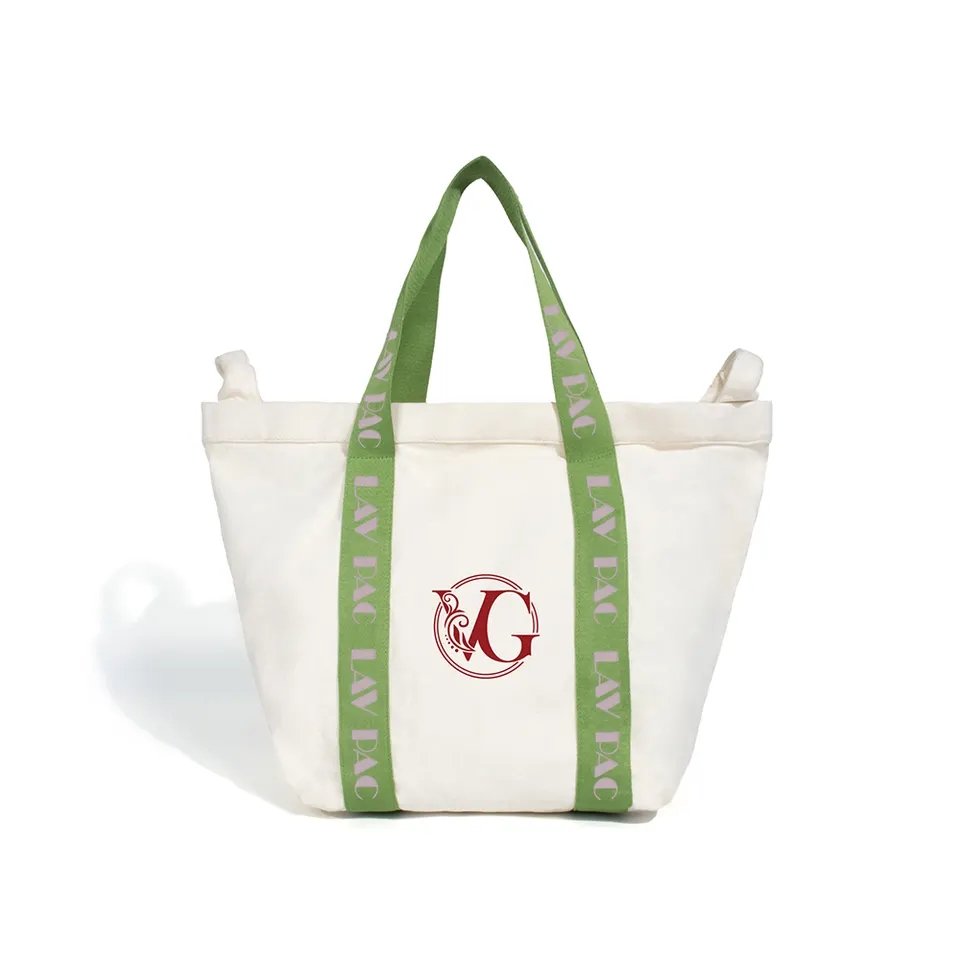 Wholesale 12A RPET/Rycled Large Personalized Cotton Grocery Everything Canvas Tote Bag Beach Canvas Bag