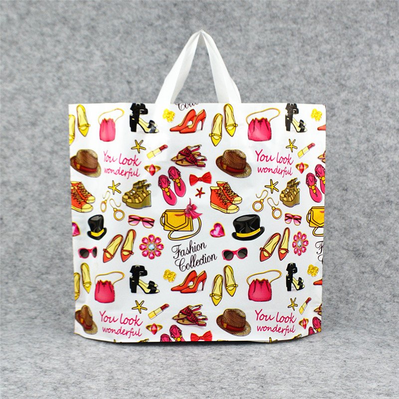 Chen Han Factory's Fashion Plastic Tote Bag Large Gift Bag for Clothing and Underwear Thickened Carry Shopping Bag Wholesale
