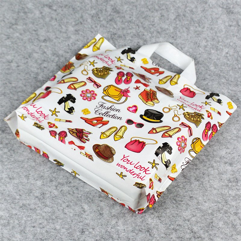 Chen Han Factory's Fashion Plastic Tote Bag Large Gift Bag for Clothing and Underwear Thickened Carry Shopping Bag Wholesale