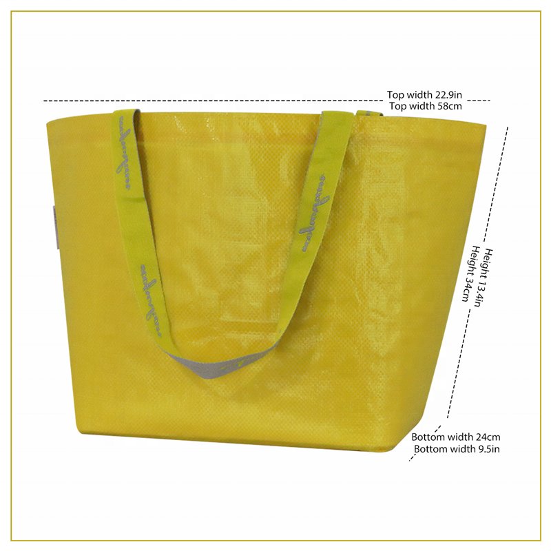 Ready-Made for Wholesale Pack of 4pcs Folding Jumbo Waterproof Shopping Bags Reusable and Recycled Letter Pattern Style for Sale