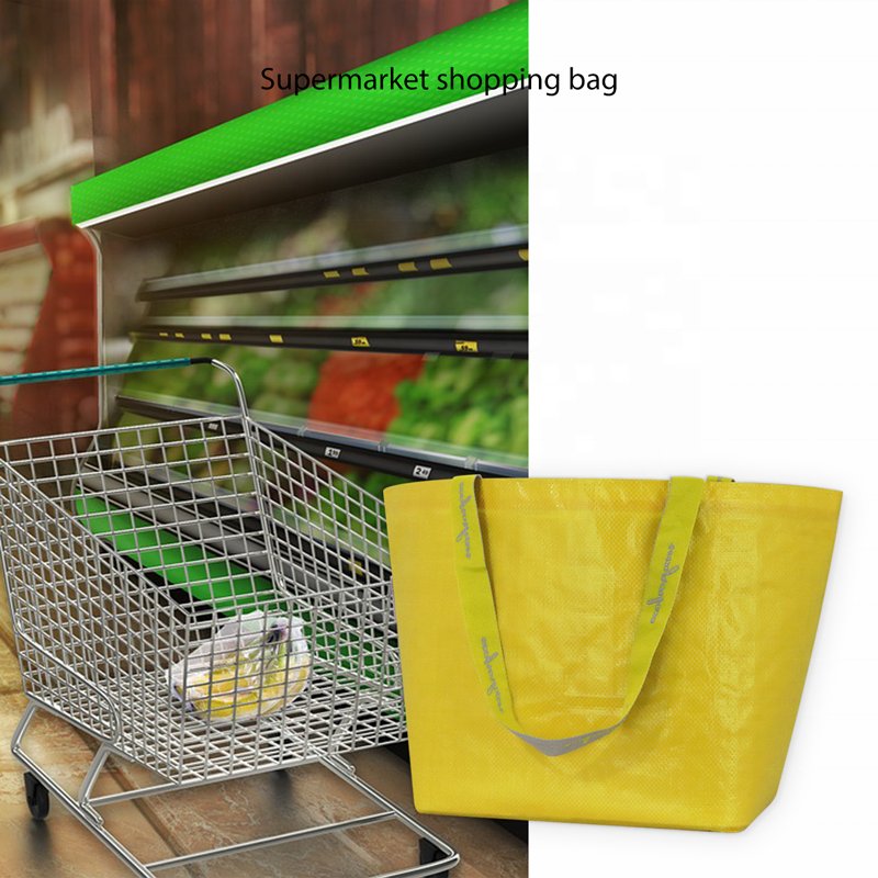 Ready-Made for Wholesale Pack of 4pcs Folding Jumbo Waterproof Shopping Bags Reusable and Recycled Letter Pattern Style for Sale