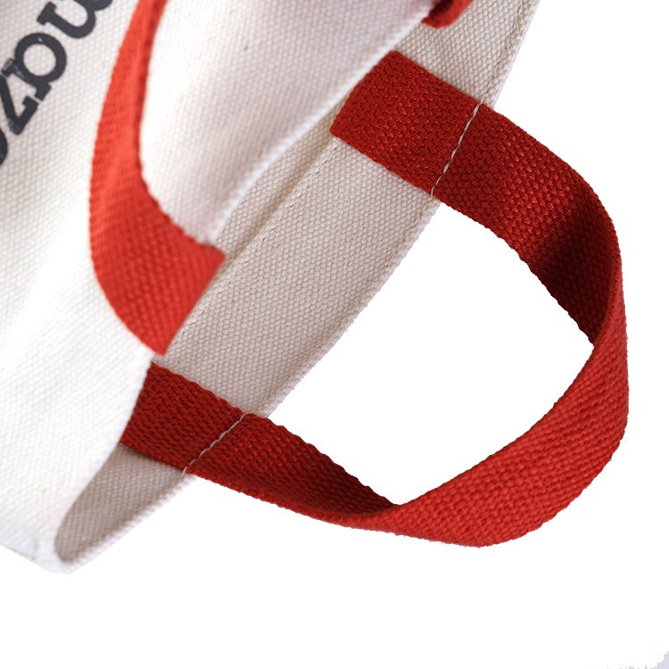 Wholesale eco printed grocery packing reusable foldable custom logo small cotton canvas tote bag for shopping