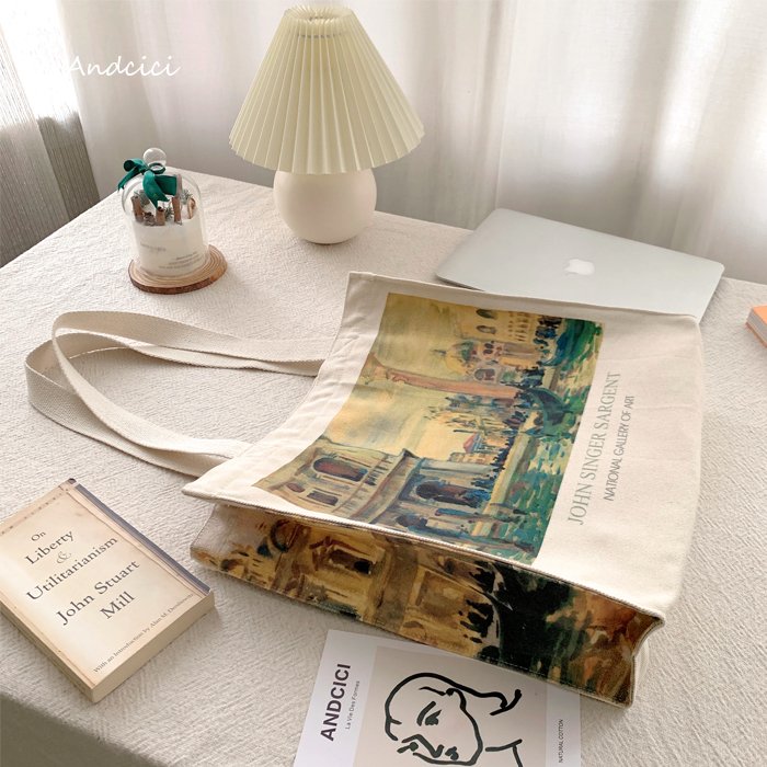 China Factory Cheap Durable Cotton Grocery Shopping Bag Women Tote Bag Canvas with Zipper