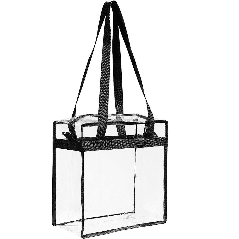 Hot Selling Transparent PVC Clear Tote Bag Crossbody Shopping Bag Game Day Bag Concert Handbag With Strap