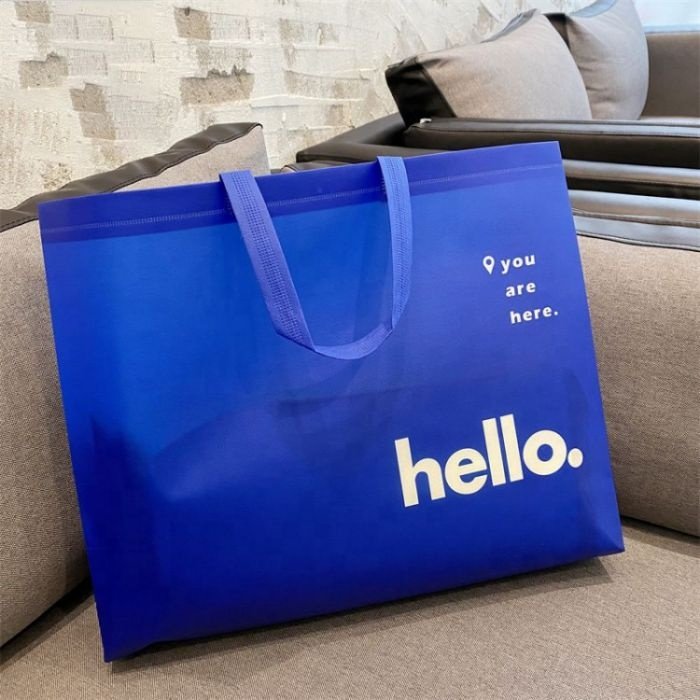 Customized reusable tote shopping bag recycled eco non woven bag with logo