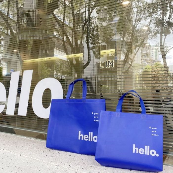 Customized reusable tote shopping bag recycled eco non woven bag with logo