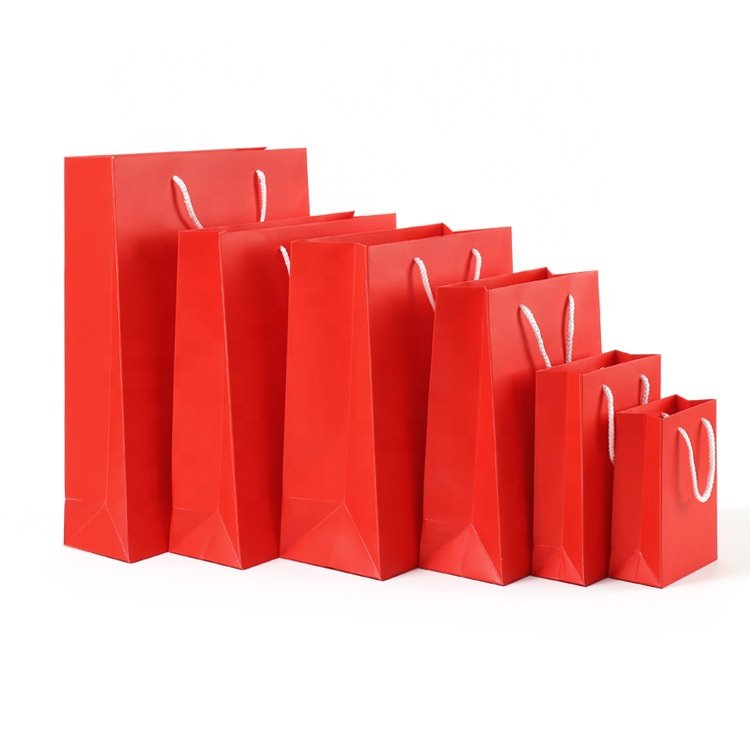 Colorful Custom Printing Kraft Paper Shopping Gift Bag Carrying Bag For Garment Boutique Store Shoes Clothes Bag