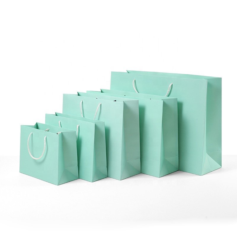 Colorful Custom Printing Kraft Paper Shopping Gift Bag Carrying Bag For Garment Boutique Store Shoes Clothes Bag