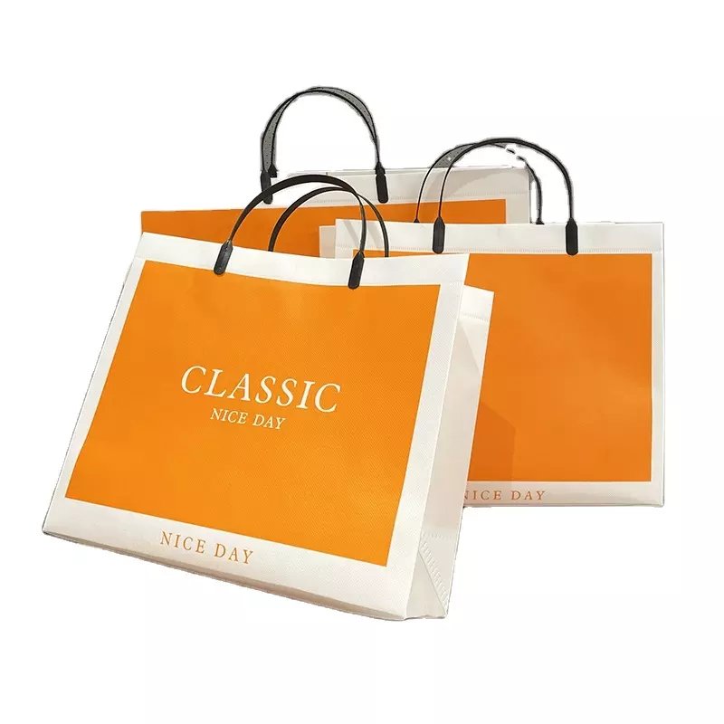 Waterproof Reusable Non Woven Shopping Tote Bag Gift Packaging Bag with Logo Clothes Storage Carry Bag