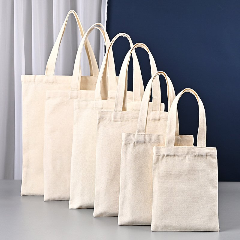 wholesale Custom logo portable shopping bag 6oz/8oz/10oz/12oz/16oz printable cotton canvas tote bag for shopping